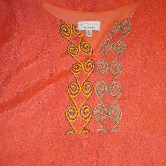 SIGNATURE BY ROBBIE BEE PINK BOHEMIAN DRESS - Picture 3 of 8